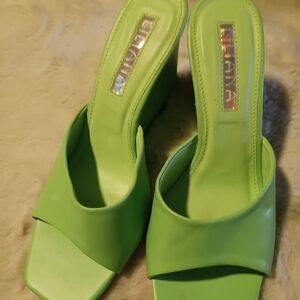 Liliana Lime Green Mules